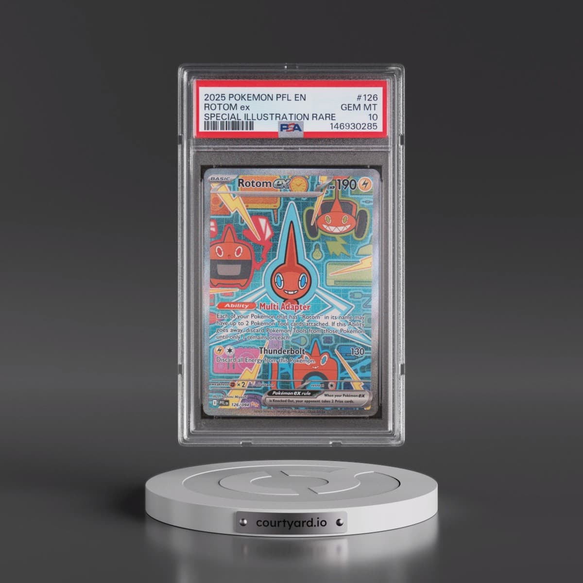 2025 Pokémon Pfl EN-Phantasmal Flames #126 Rotom EX - Holo Special Illustration Rare (PSA 10 GEM MINT)