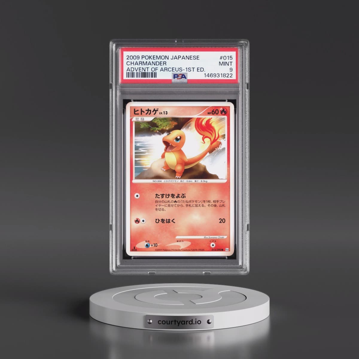 2009 Pokémon Advent of Arceus #015 Charmander - 1st Edition (PSA 9 MINT)
