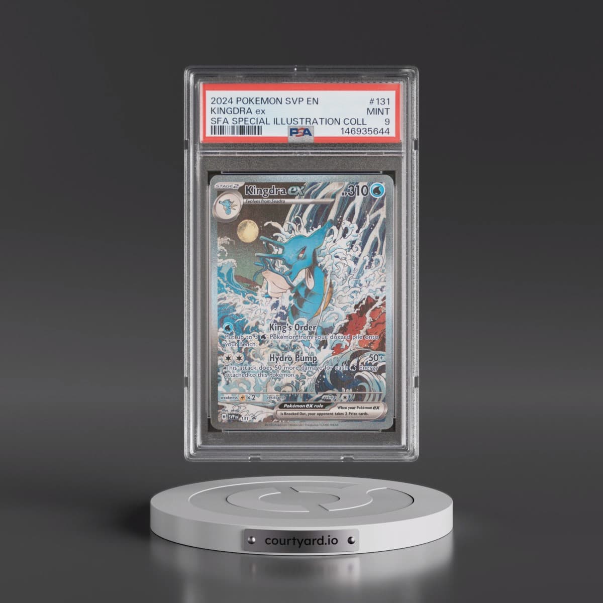 2024 Pokémon Svp EN-SV Black Star Promo #131 Kingdra EX - Holo Shrouded Fable Special Illustration Collection (PSA 9 MINT)