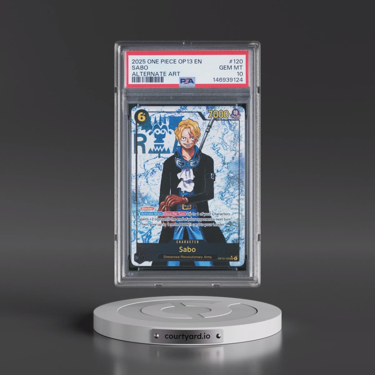 2025 One Piece OP13-Carrying on His Will #120 Sabo - Alternate Art (PSA 10 GEM MINT)
