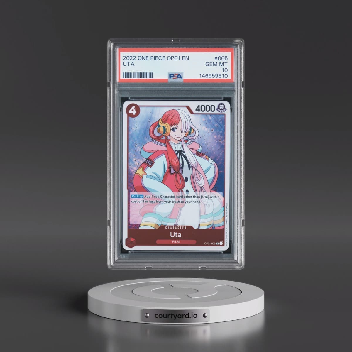 2022 One Piece OP01-Romance Dawn #005 Uta (PSA 10 GEM MINT)