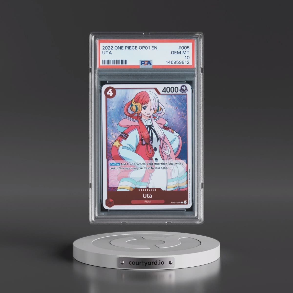 2022 One Piece OP01-Romance Dawn #005 Uta (PSA 10 GEM MINT)