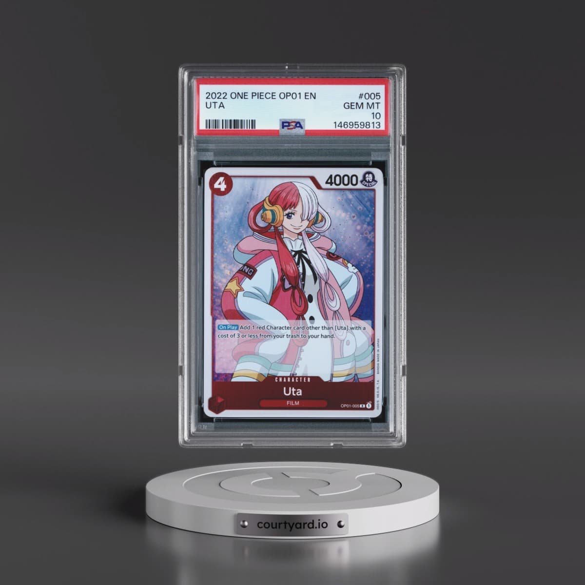 2022 One Piece OP01-Romance Dawn #005 Uta (PSA 10 GEM MINT)