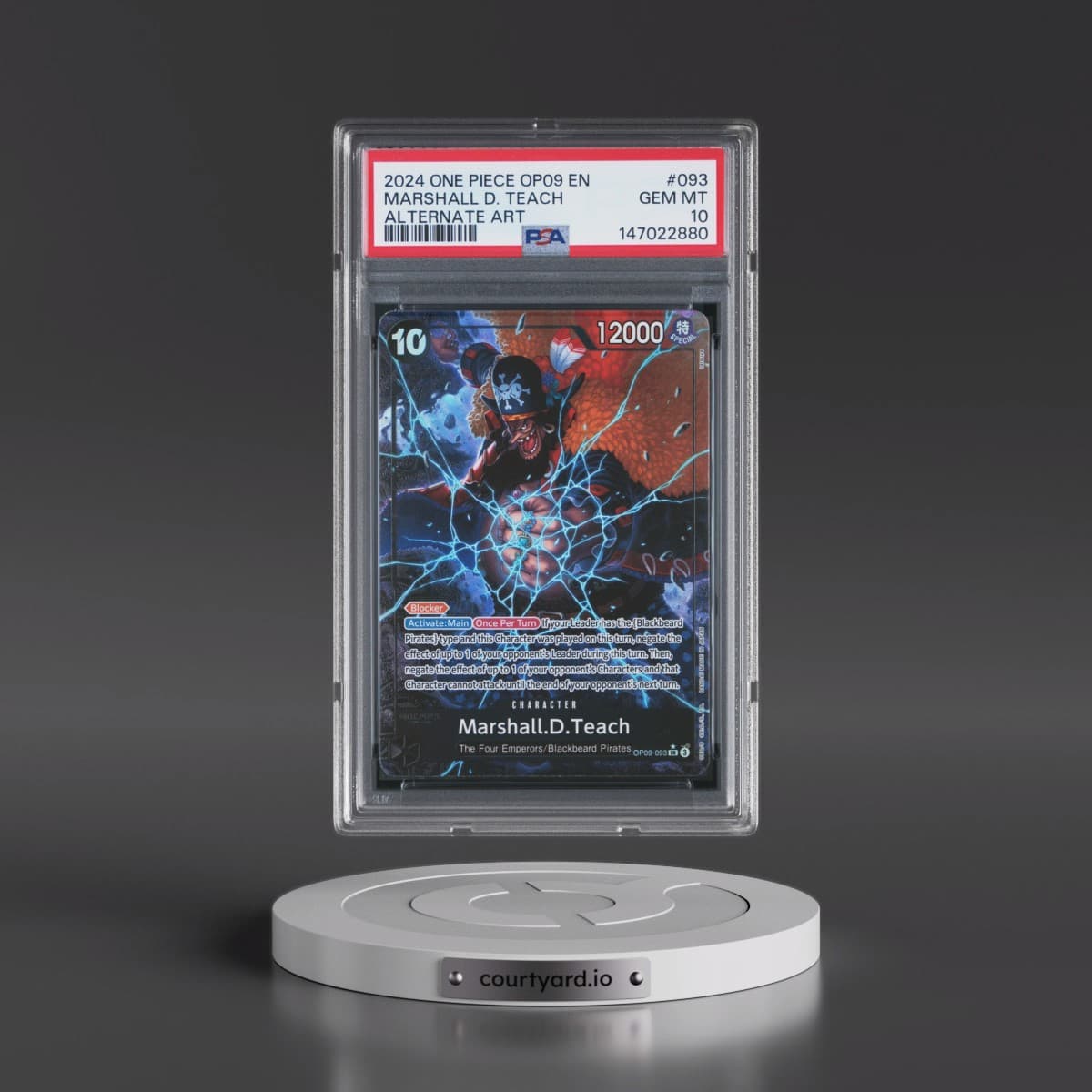 2024 One Piece OP09-Emperors in the New World #093 Marshall D. Teach - Alternate Art (PSA 10 GEM MINT)