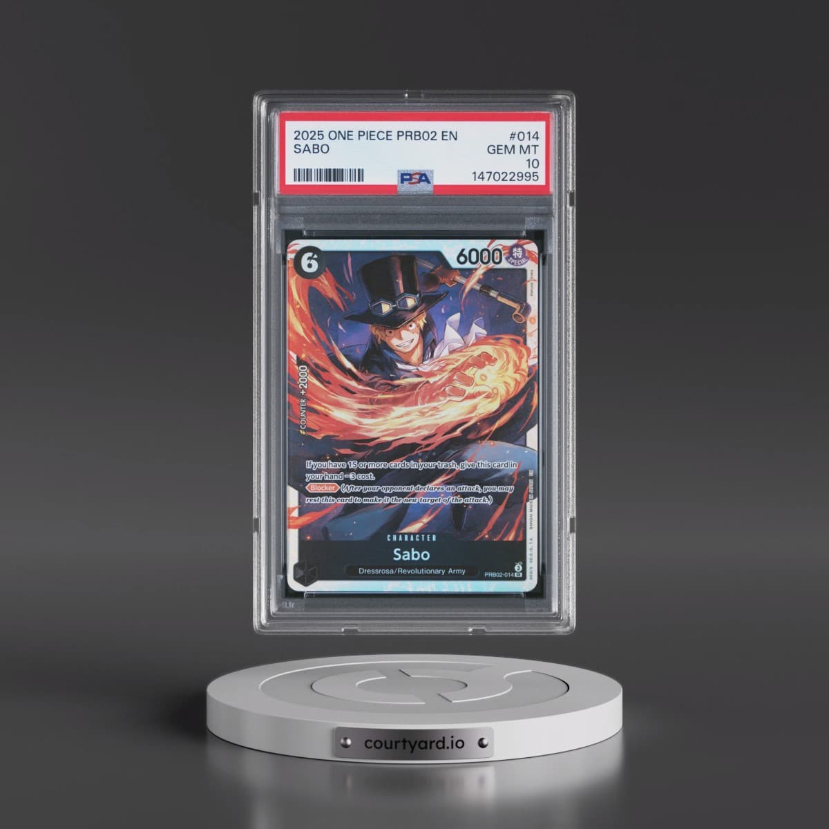 2025 One Piece PRB02-Premium Booster -One Piece Card the Best- Vol.2 #014 Sabo (PSA 10 GEM MINT)