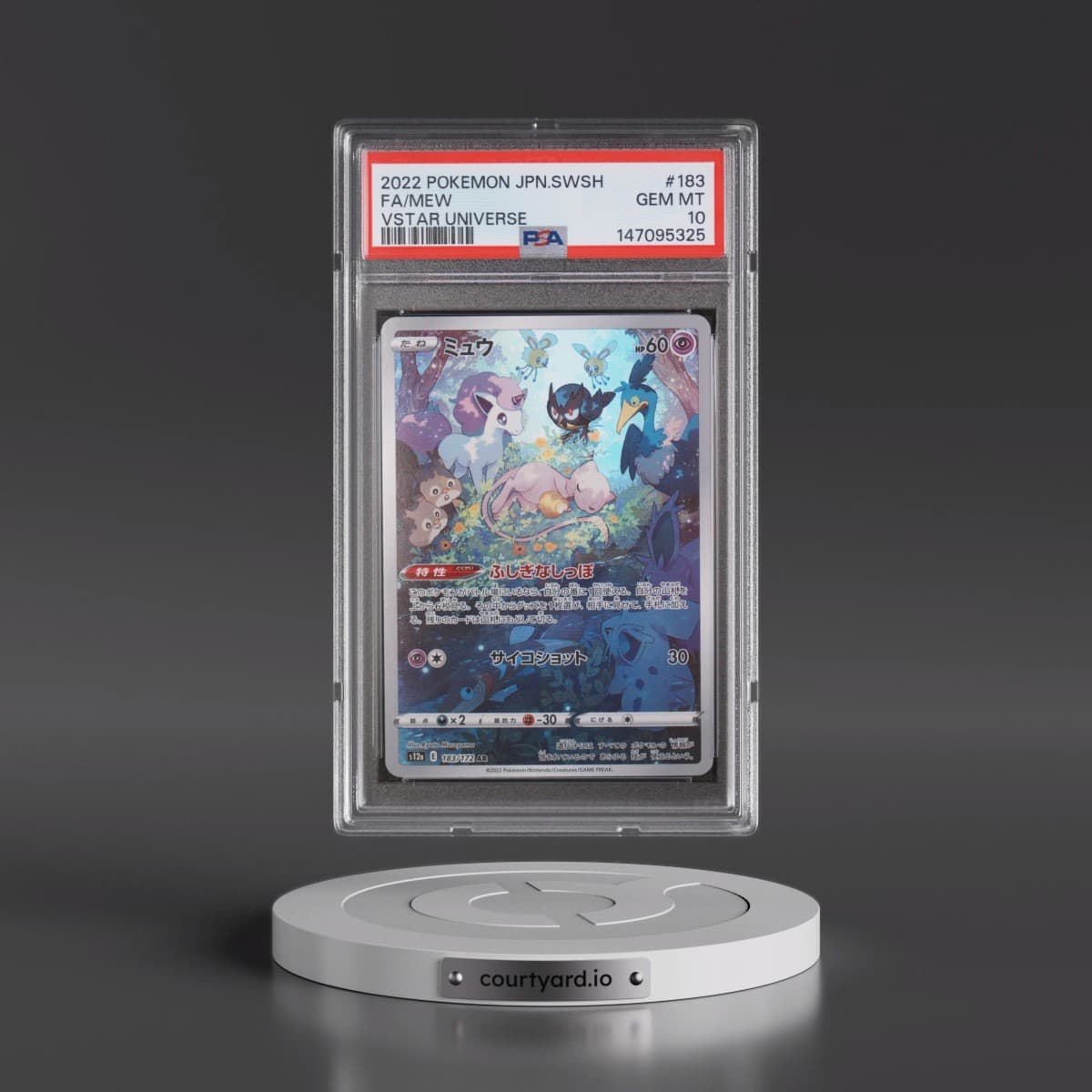 2022 Pokémon Sword & Shield Vstar Universe #183 Mew - Full Art (PSA 10 GEM MINT)