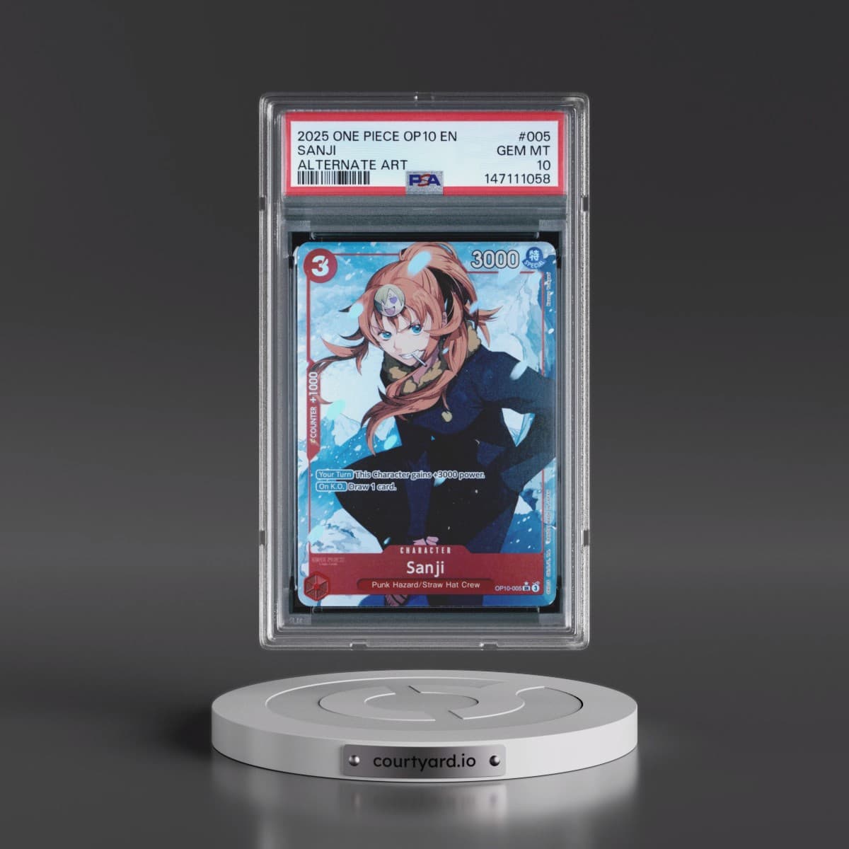 2025 One Piece OP10-Royal Blood #005 Sanji - Alternate Art (PSA 10 GEM MINT)