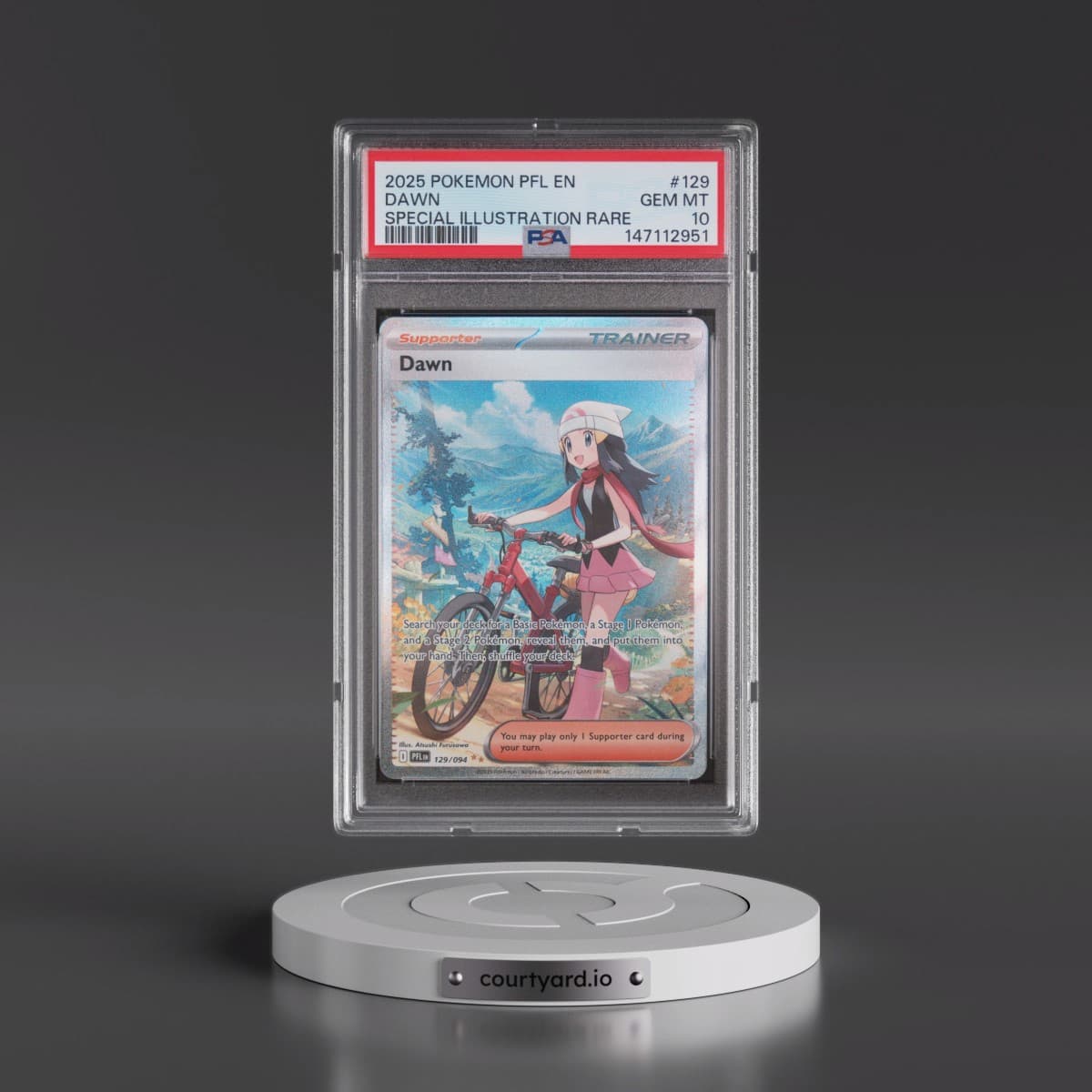 2025 Pokémon Pfl EN-Phantasmal Flames #129 Dawn - Special Illustration Rare (PSA 10 GEM MINT)