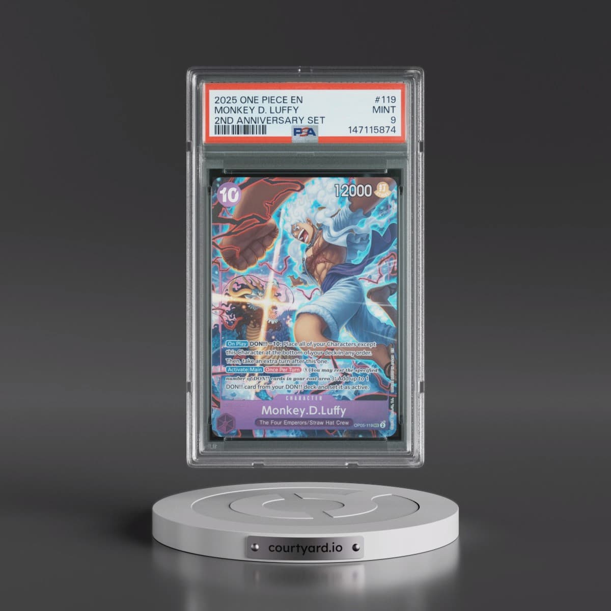 2025 One Piece English Version 2nd Anniversary Set #119 Monkey D. Luffy (PSA 9 MINT)