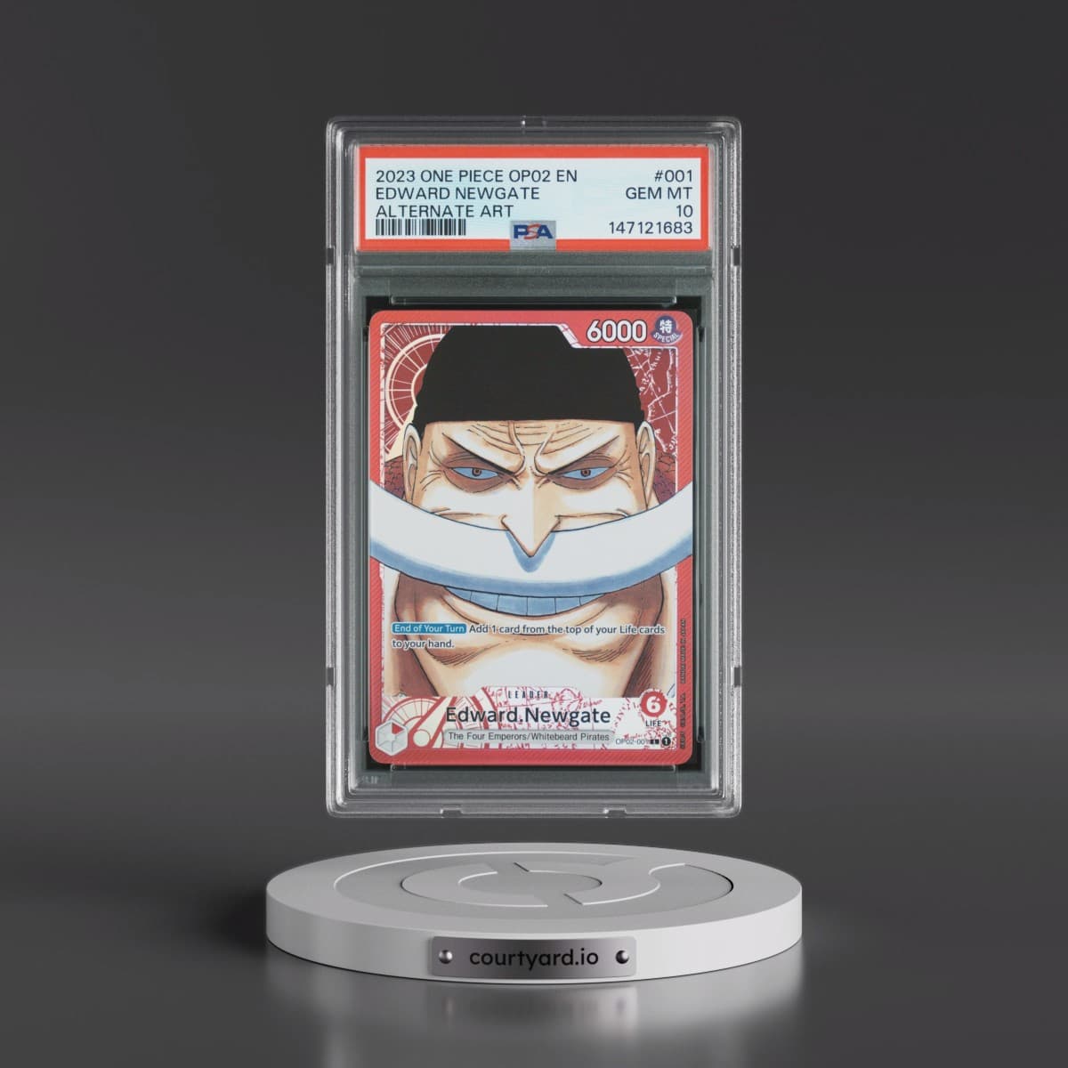 2023 One Piece Paramount War #001 Edward Newgate - Alternate Art (PSA 10 GEM MINT)