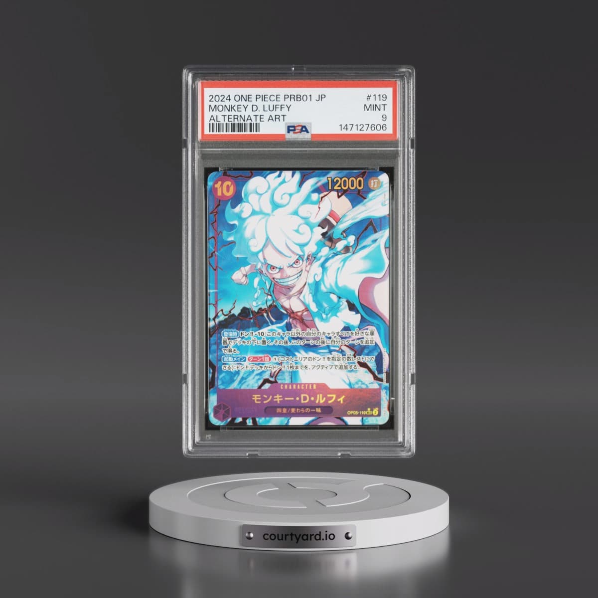 2024 One Piece Japanese PRB01-Premium Booster -One Piece Card the Best #119 Monkey D. Luffy - Alternate Art (PSA 9 MINT)