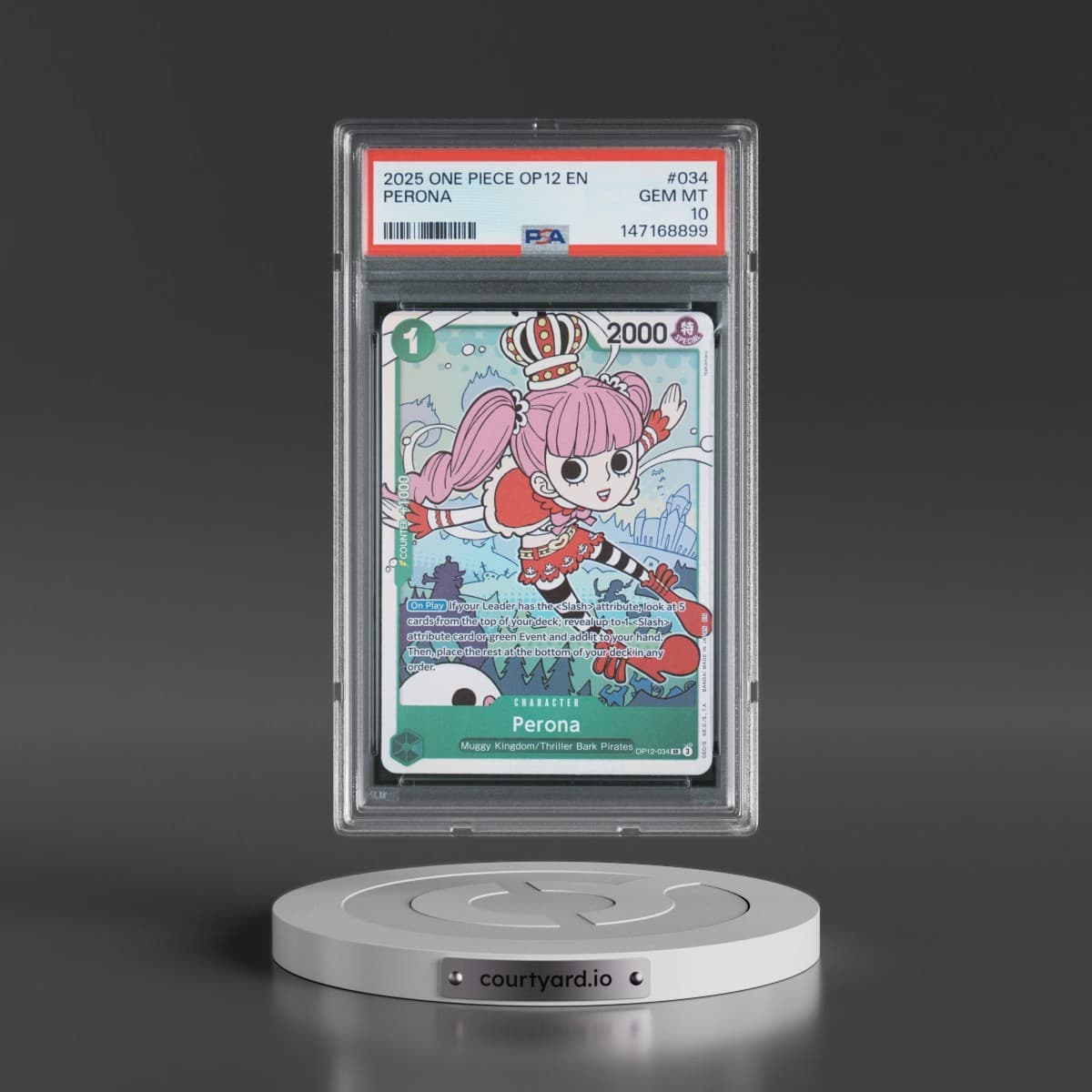 2025 One Piece OP12-Legacy of the Master #034 Perona (PSA 10 GEM MINT)