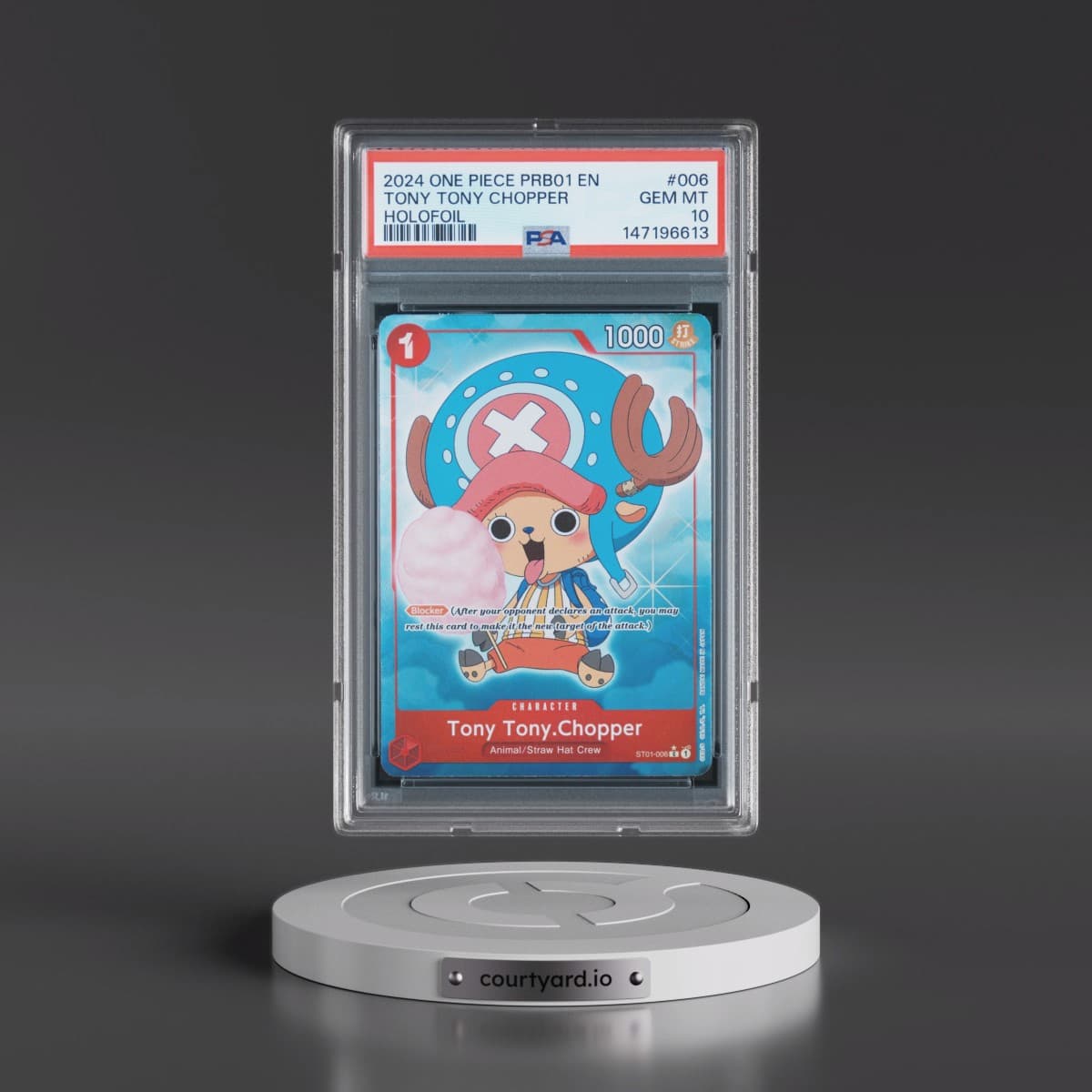 2024 One Piece PRB01-Premium Booster -One Piece Card the Best #006 Tony Tony Chopper - Holofoil (PSA 10 GEM MINT)