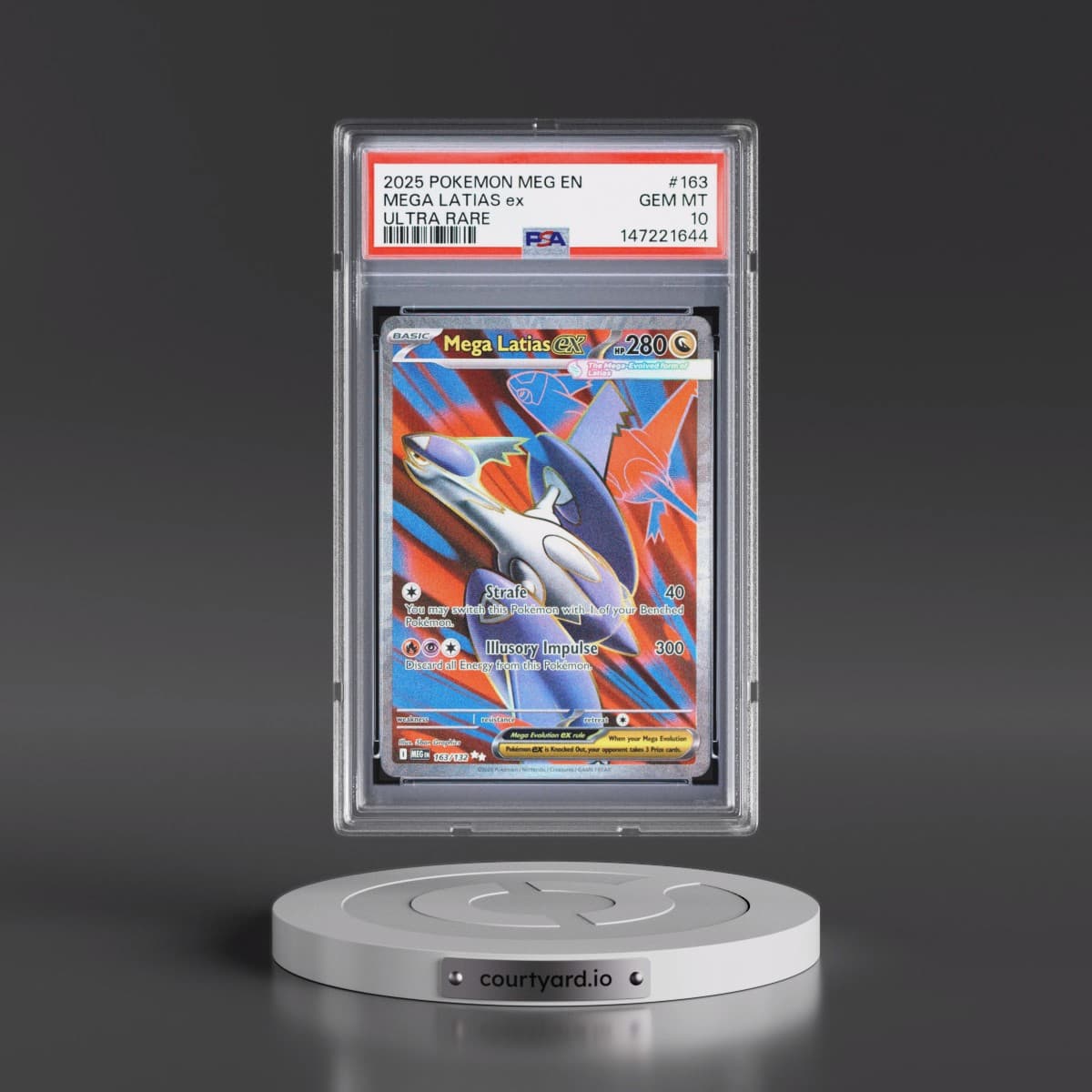 2025 Pokémon Meg EN-Mega Evolution #163 Mega Latias EX - Holo Ultra Rare (PSA 10 GEM MINT)
