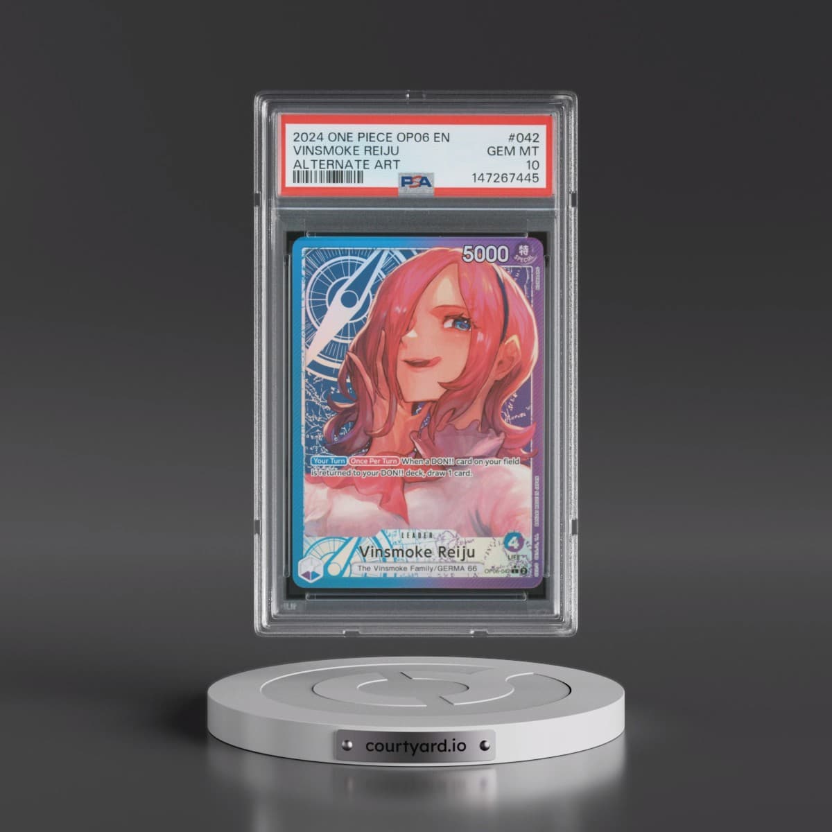 2024 One Piece Wings of the Captain #042 Vinsmoke Reiju - Alternate Art (PSA 10 GEM MINT)