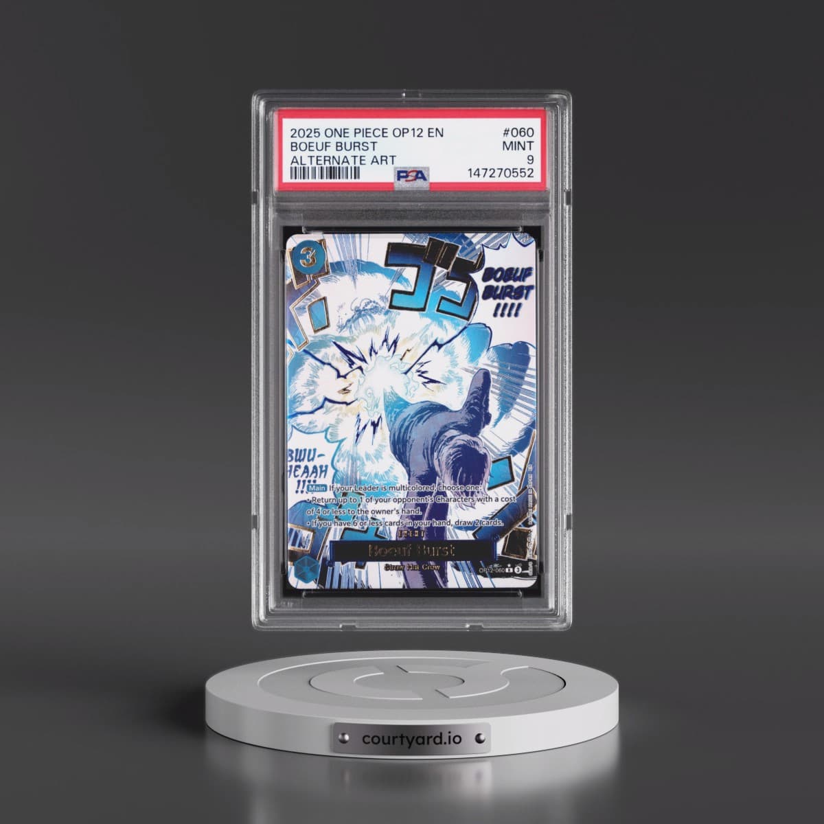 2025 One Piece OP12-Legacy of the Master #060 Boeuf Burst - Alternate Art (PSA 9 MINT)