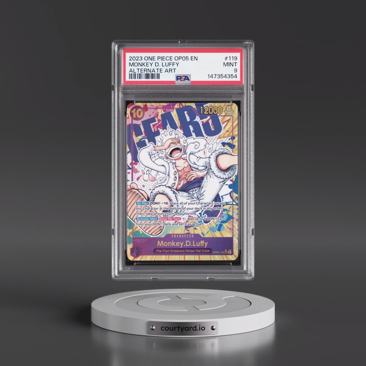 2023 One Piece Awakening of the New Era #119 Monkey D. Luffy - Alternate Art (PSA 9 MINT)