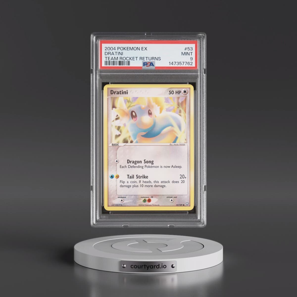 2004 Pokémon EX Team Rocket Returns #53 Dratini (PSA 9 MINT)