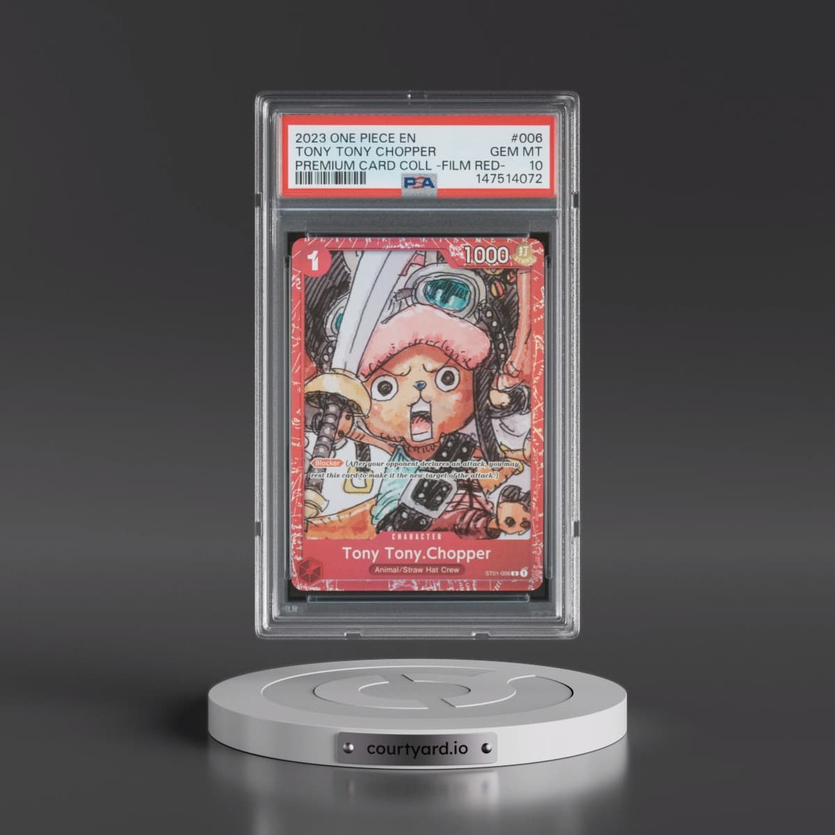 2023 One Piece Premium Card Collection -One Piece Film Red #006 Tony Tony Chopper (PSA 10 GEM MINT)