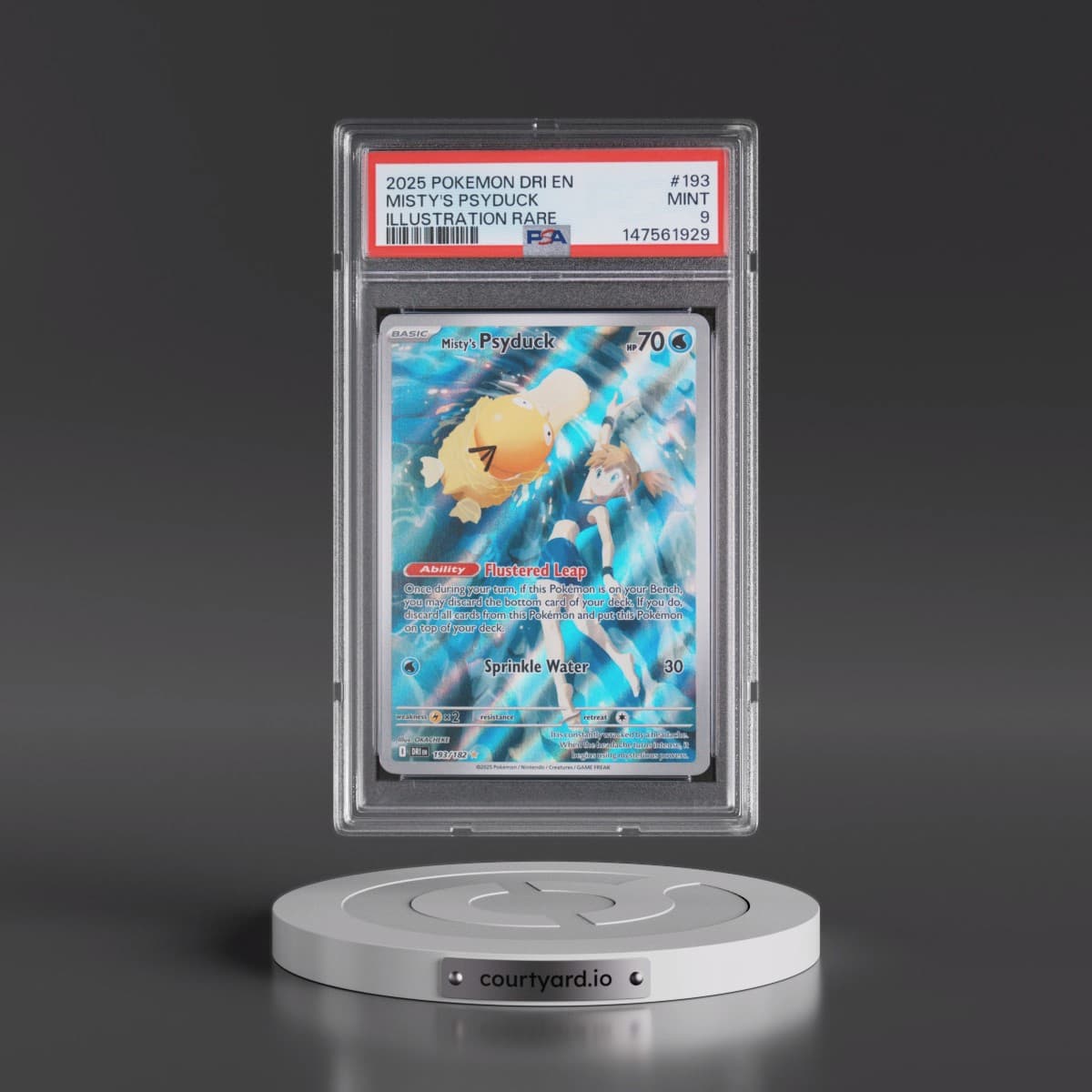2025 Pokémon Dri EN-Destined Rivals #193 Misty's Psyduck - Illustration Rare (PSA 9 MINT)