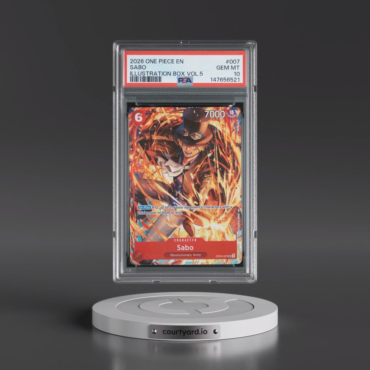 2026 One Piece Promos #007 Sabo - Illustration Box Vol.5 (PSA 10 GEM MINT)