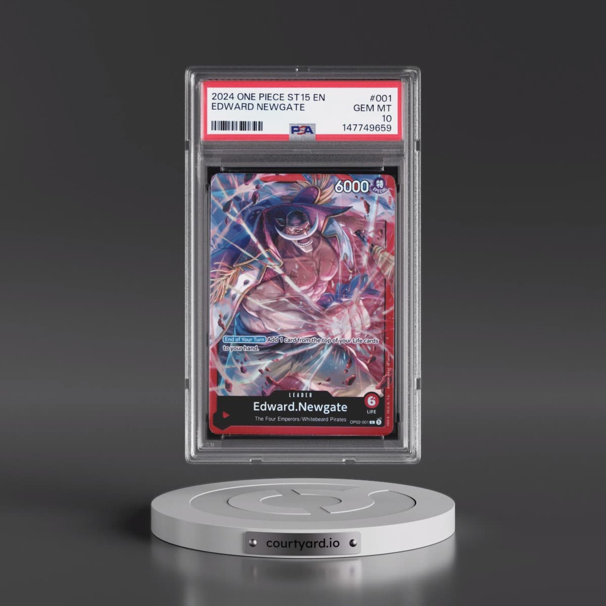 2024 One Piece Starter Deck ST15-Red Edward Newgate #001 Edward Newgate (PSA 10 GEM MINT)