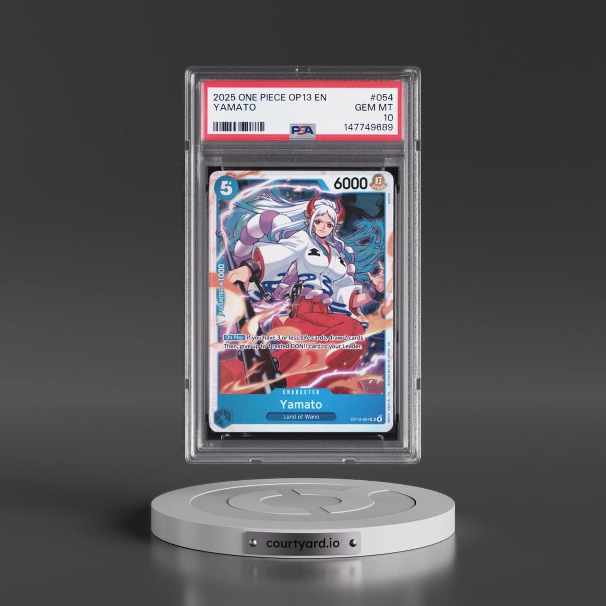 2025 One Piece OP13-Carrying on His Will #054 Yamato (PSA 10 GEM MINT)