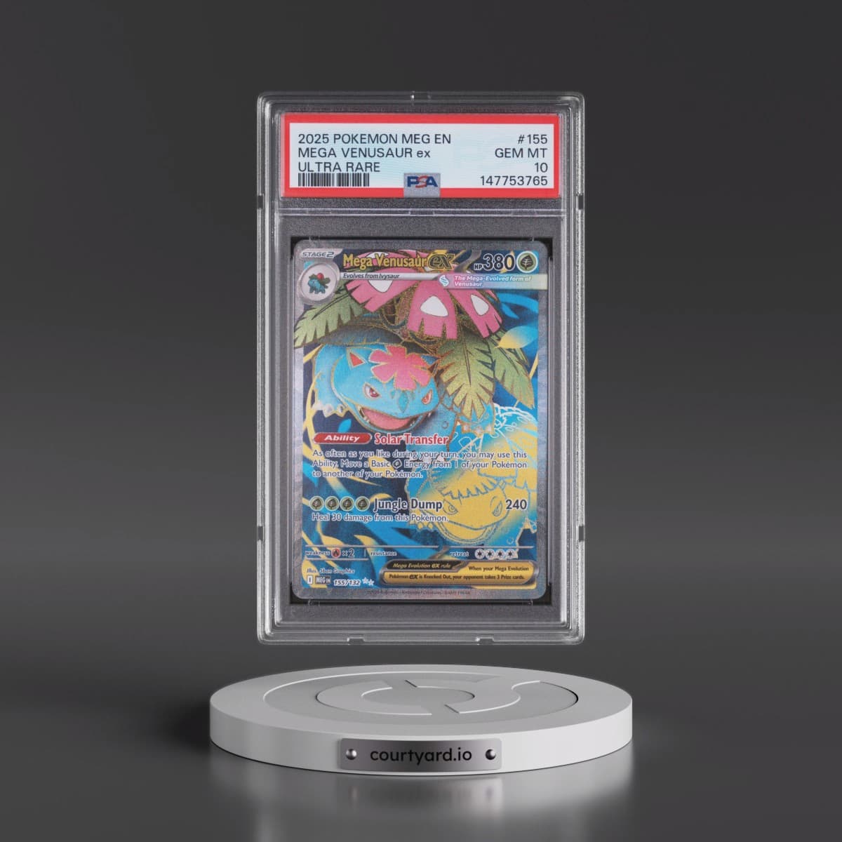 2025 Pokémon Meg EN-Mega Evolution #155 Mega Venusaur EX - Holo Ultra Rare (PSA 10 GEM MINT)