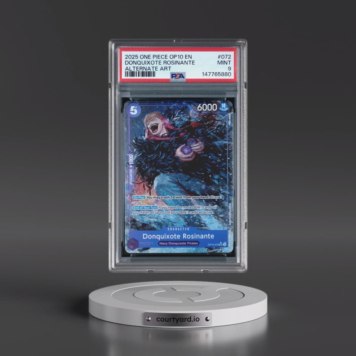 2025 One Piece OP10-Royal Blood #072 Donquixote Rosinante - Alternate Art (PSA 9 MINT)