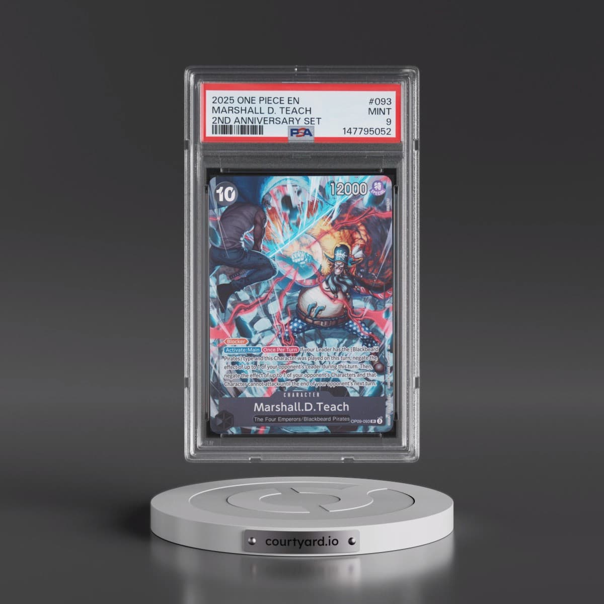 2025 One Piece English Version 2nd Anniversary Set #093 Marshall D. Teach (PSA 9 MINT)