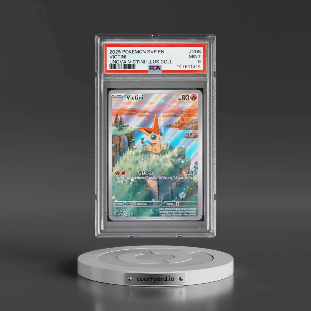 2025 Pokémon Svp EN-SV Black Star Promo #208 Victini - Unova Victini Illustration Collection (PSA 9 MINT)