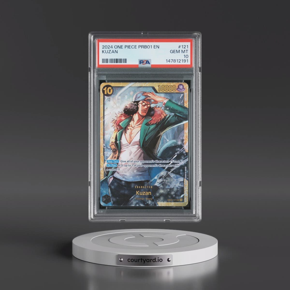 2024 One Piece PRB01-Premium Booster -One Piece Card the Best #121 Kuzan (PSA 10 GEM MINT)