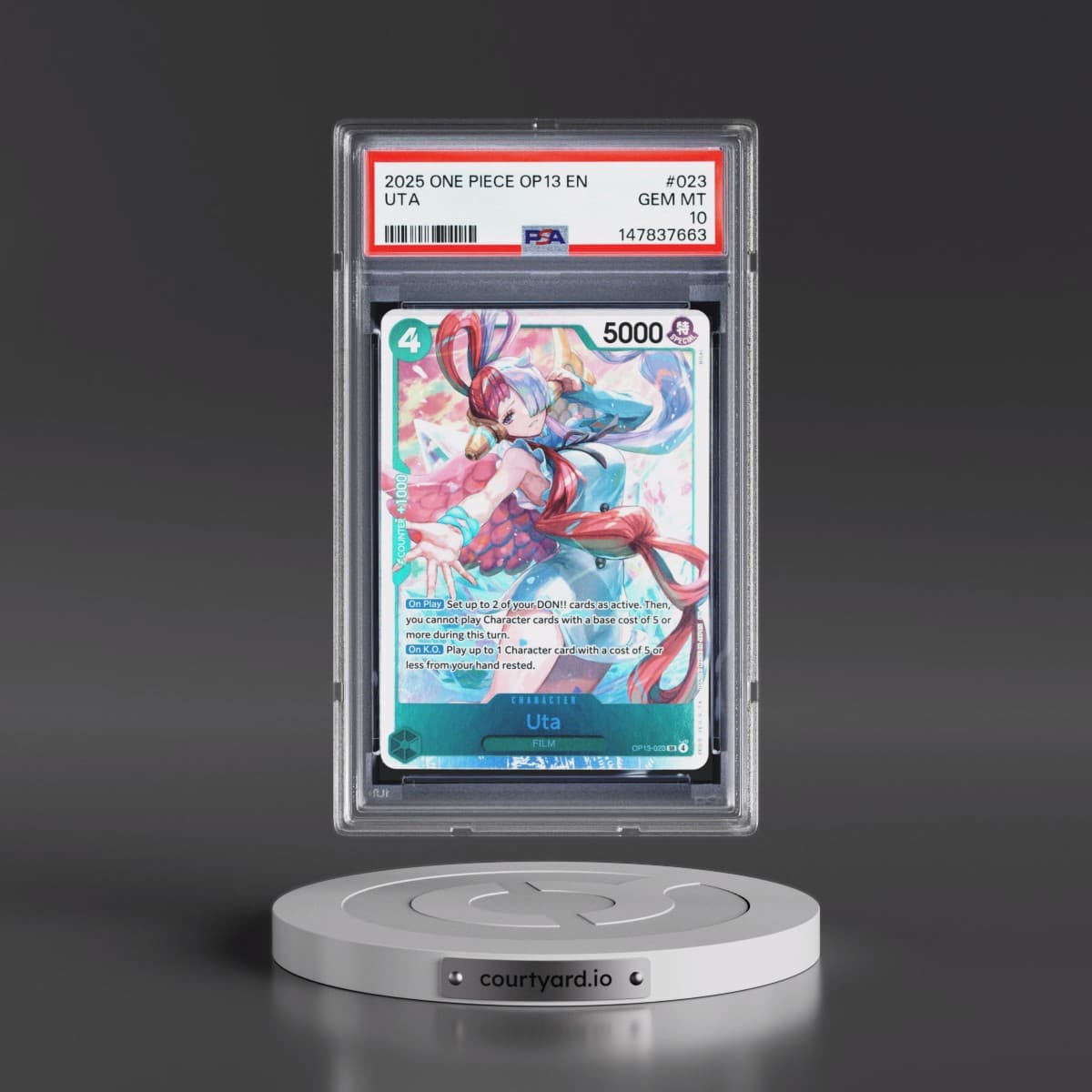 2025 One Piece OP13-Carrying on His Will #023 Uta (PSA 10 GEM MINT)
