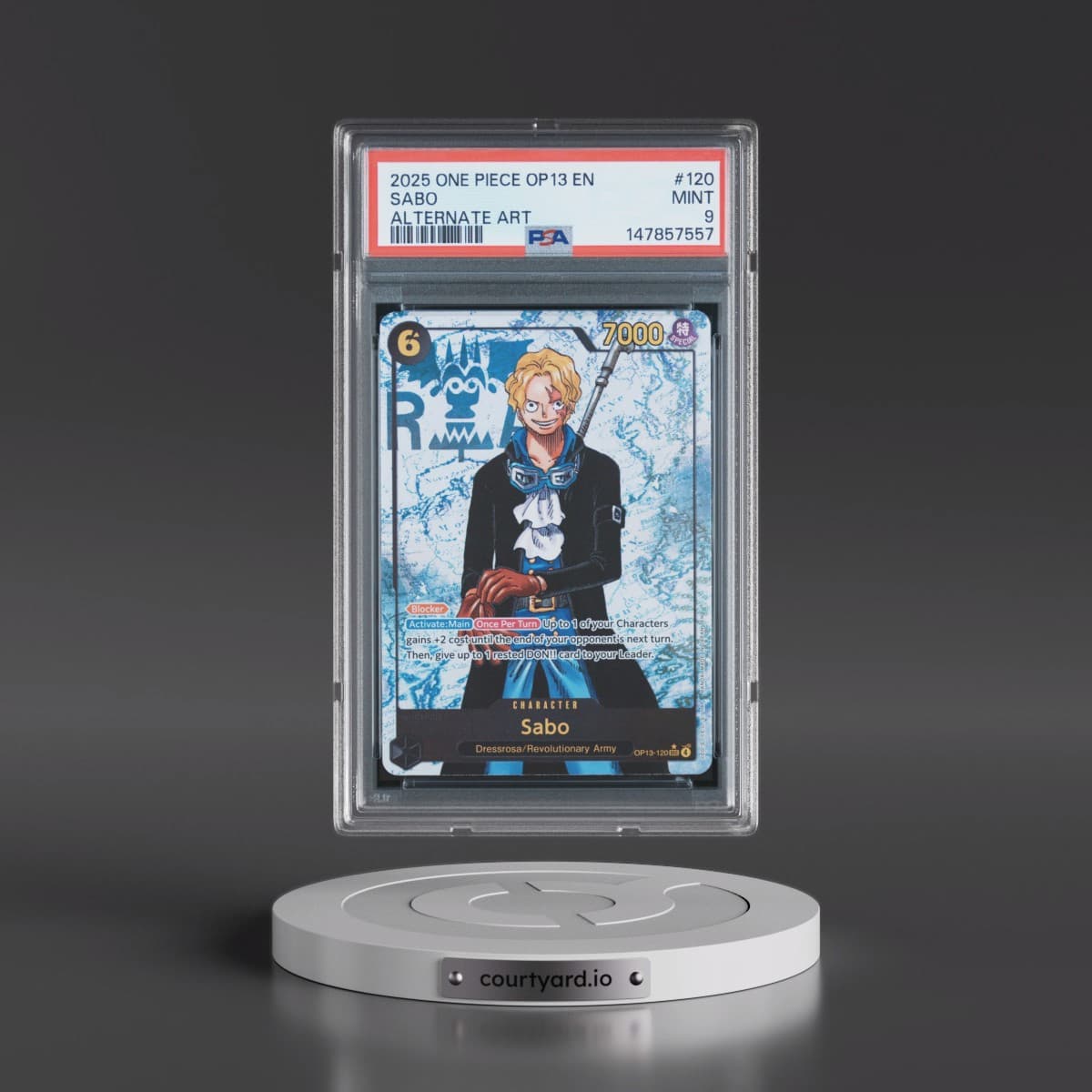 2025 One Piece OP13-Carrying on His Will #120 Sabo - Alternate Art (PSA 9 MINT)
