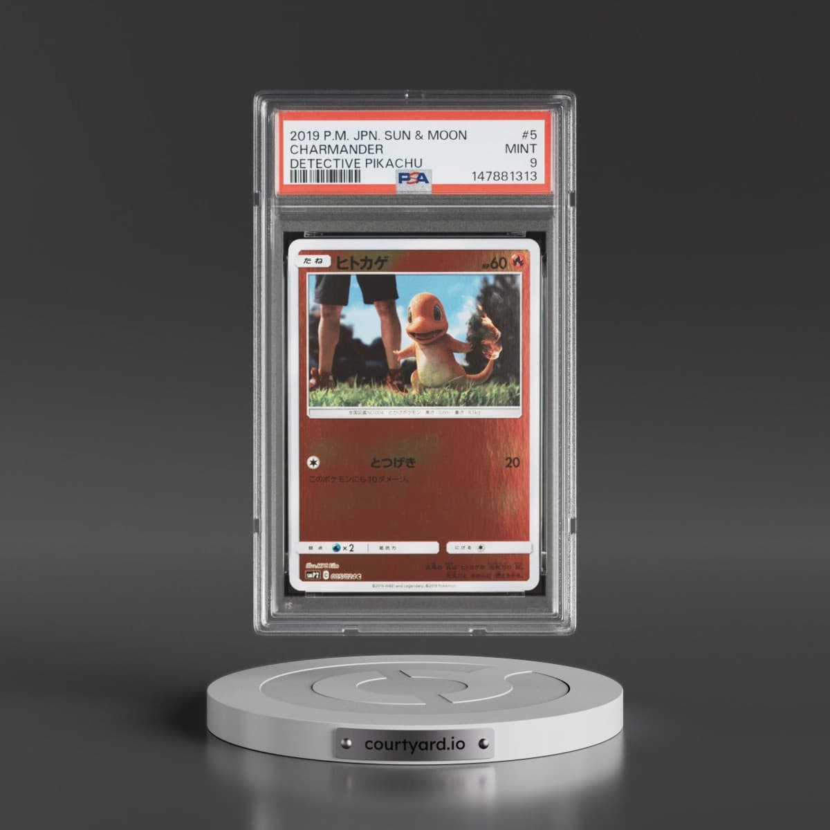 2019 Pokémon Sun & Moon Detective Pikachu #5 Charmander (PSA 9 MINT)