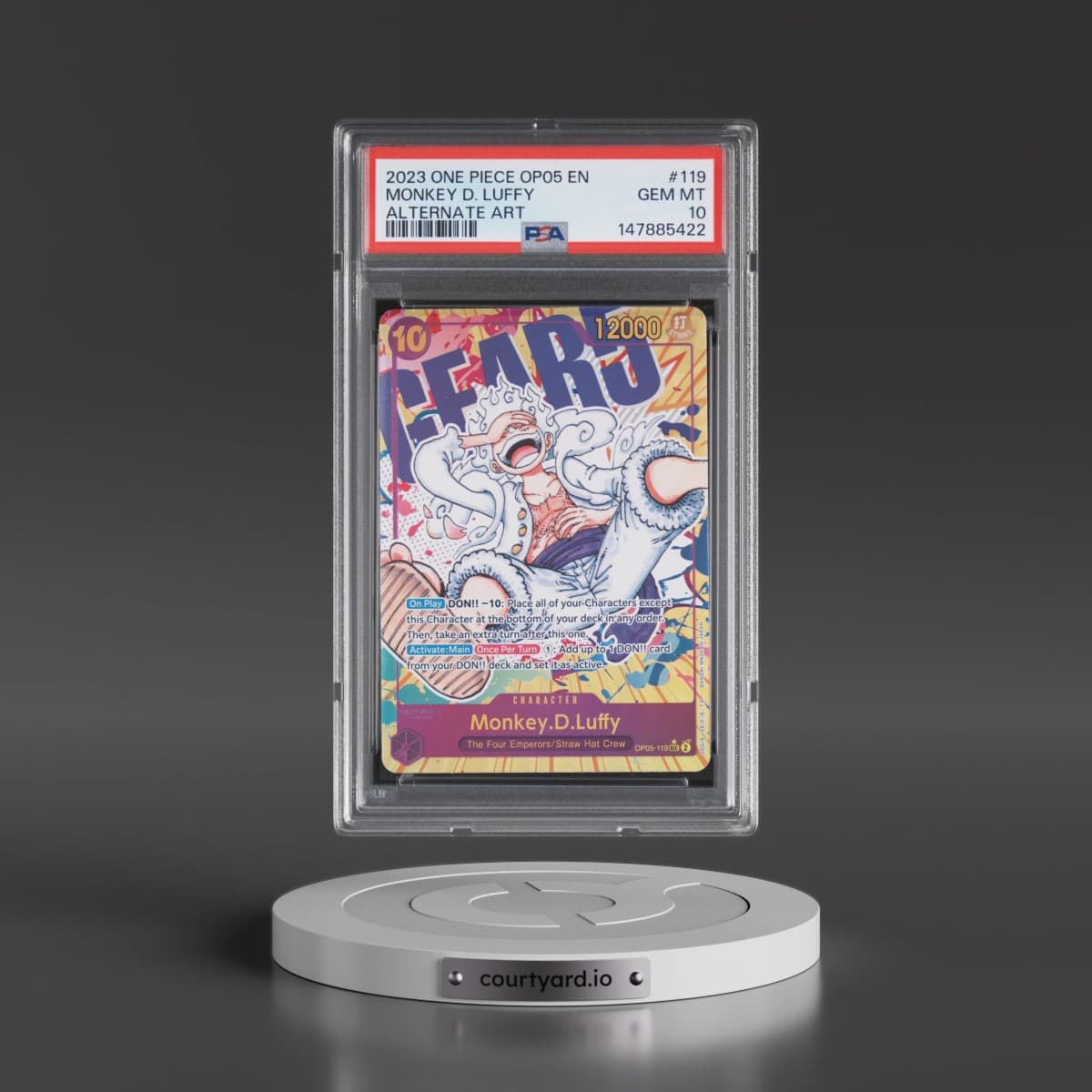 2023 One Piece OP05-Awakening of the New Era #119 Monkey D. Luffy - Alternate Art (PSA 10 GEM MINT)