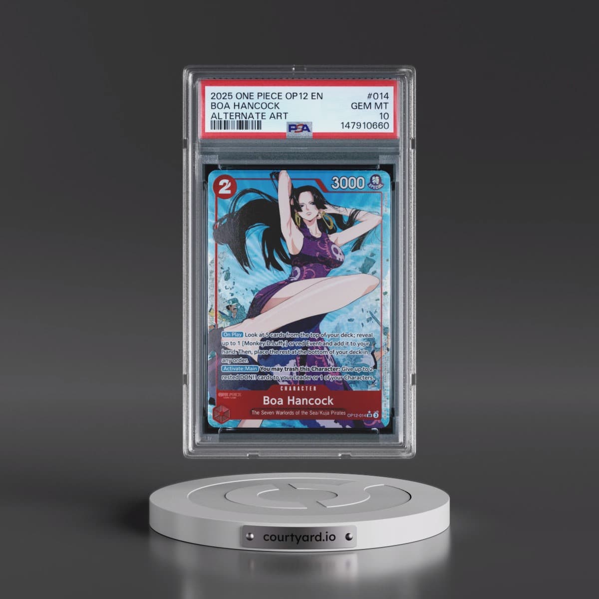 2025 One Piece OP12-Legacy of the Master #014 Boa Hancock - Alternate Art (PSA 10 GEM MINT)