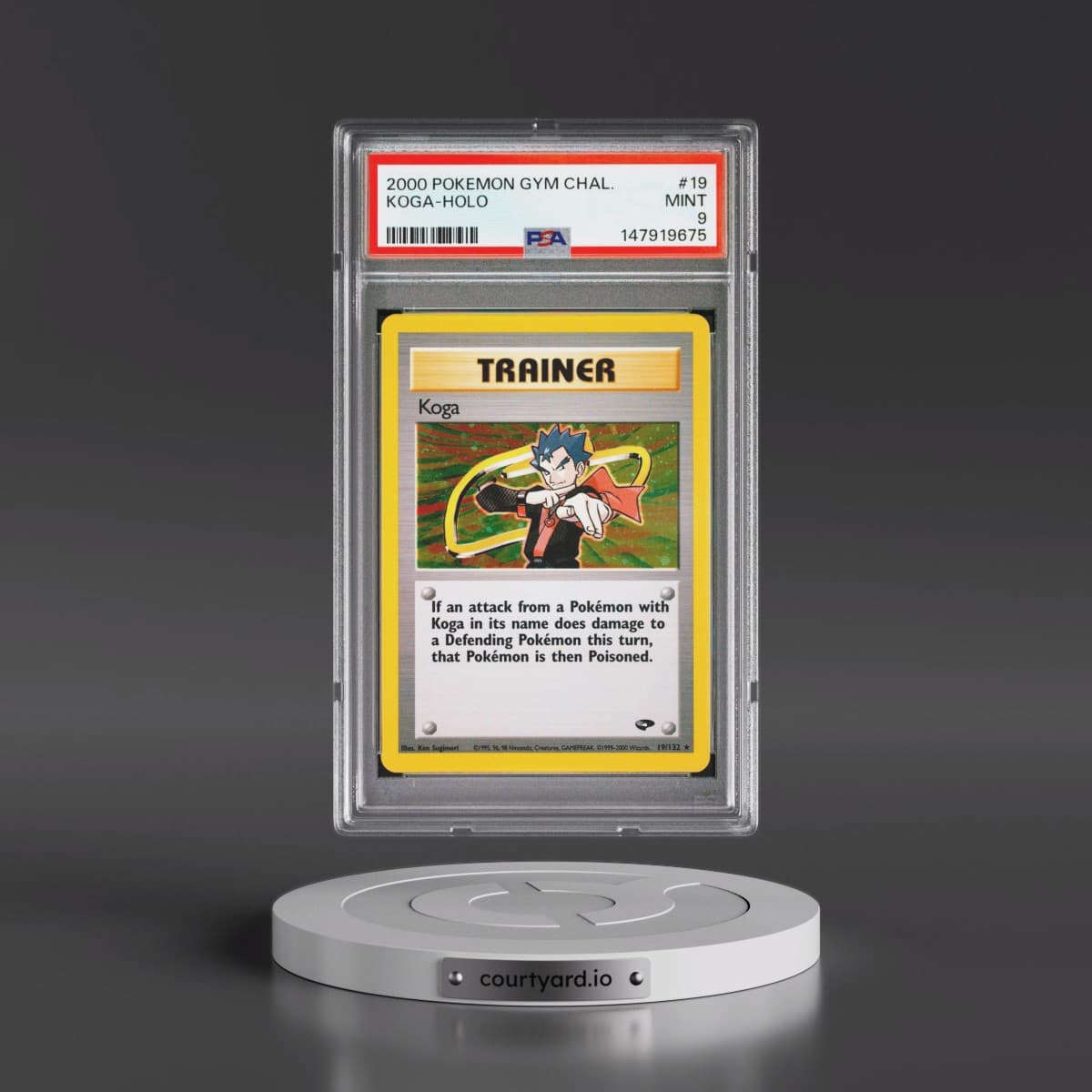 2000 Pokémon Gym Challenge #19 Koga - Holo (PSA 9 MINT)
