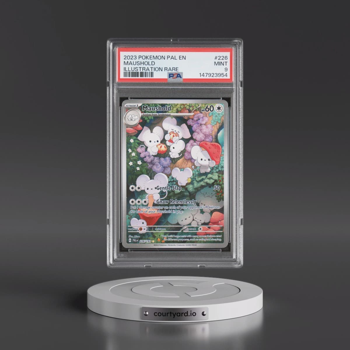 2023 Pokémon Pal EN-Paldea Evolved #226 Maushold - Illustration Rare (PSA 9 MINT)
