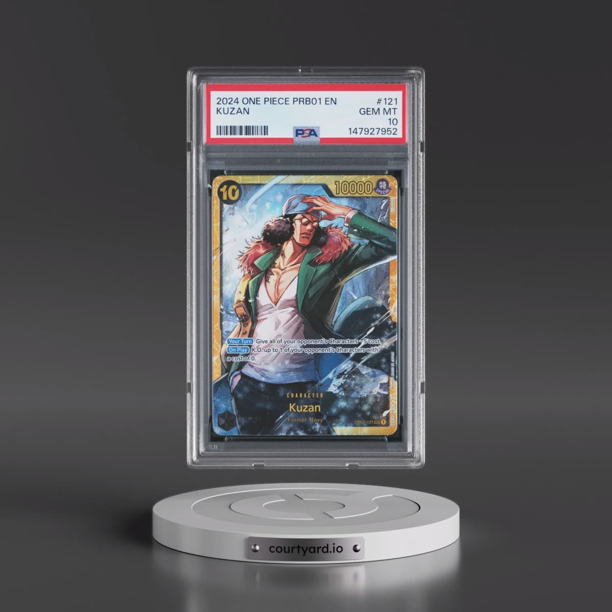 2024 One Piece PRB01-Premium Booster -One Piece Card the Best #121 Kuzan (PSA 10 GEM MINT)