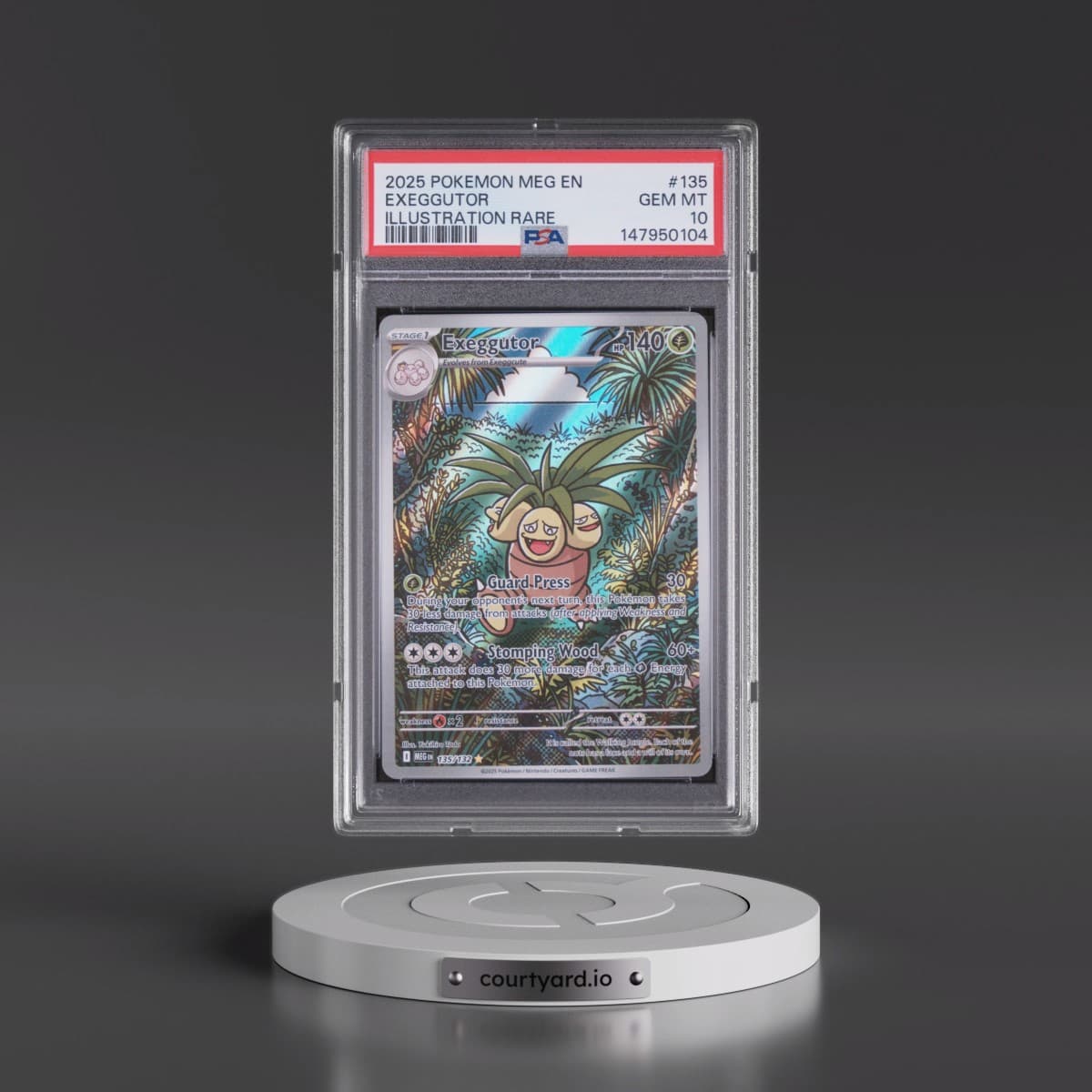 2025 Pokémon Meg EN-Mega Evolution #135 Exeggutor - Illustration Rare (PSA 10 GEM MINT)