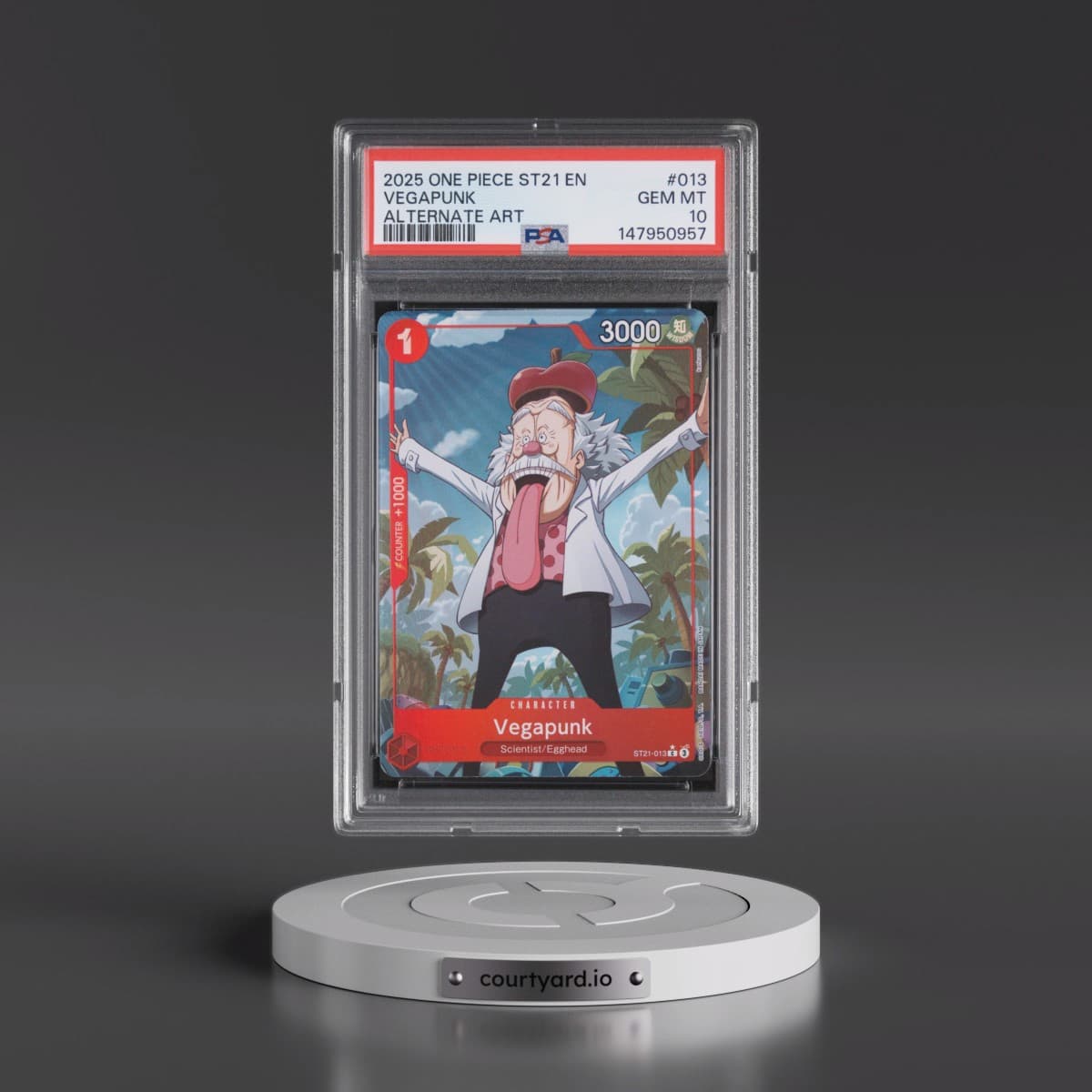 2025 One Piece Starter Deck ST21-EX Gear 5 #013 Vegapunk - Alternate Art (PSA 10 GEM MINT)