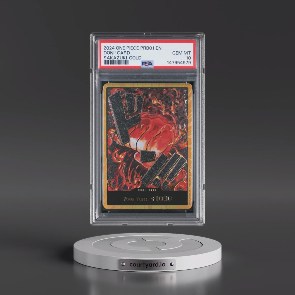 2024 One Piece PRB01-Premium Booster -One Piece Card the Best Don!! Card - Sakazuki-Gold (PSA 10 GEM MINT)