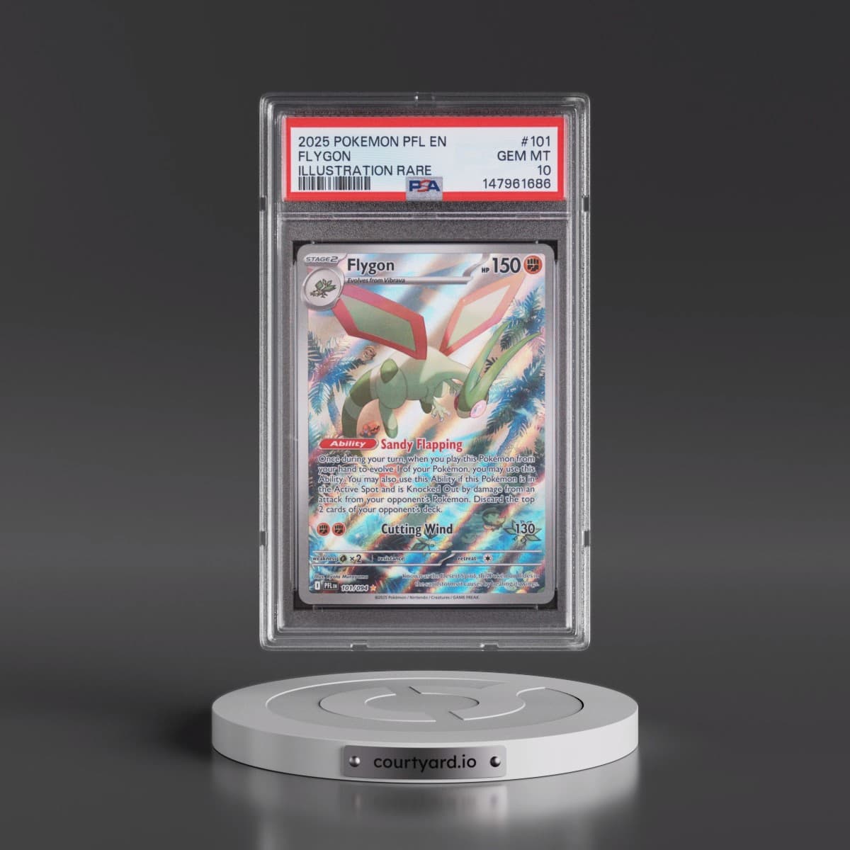 2025 Pokémon Pfl EN-Phantasmal Flames #101 Flygon - Illustration Rare (PSA 10 GEM MINT)