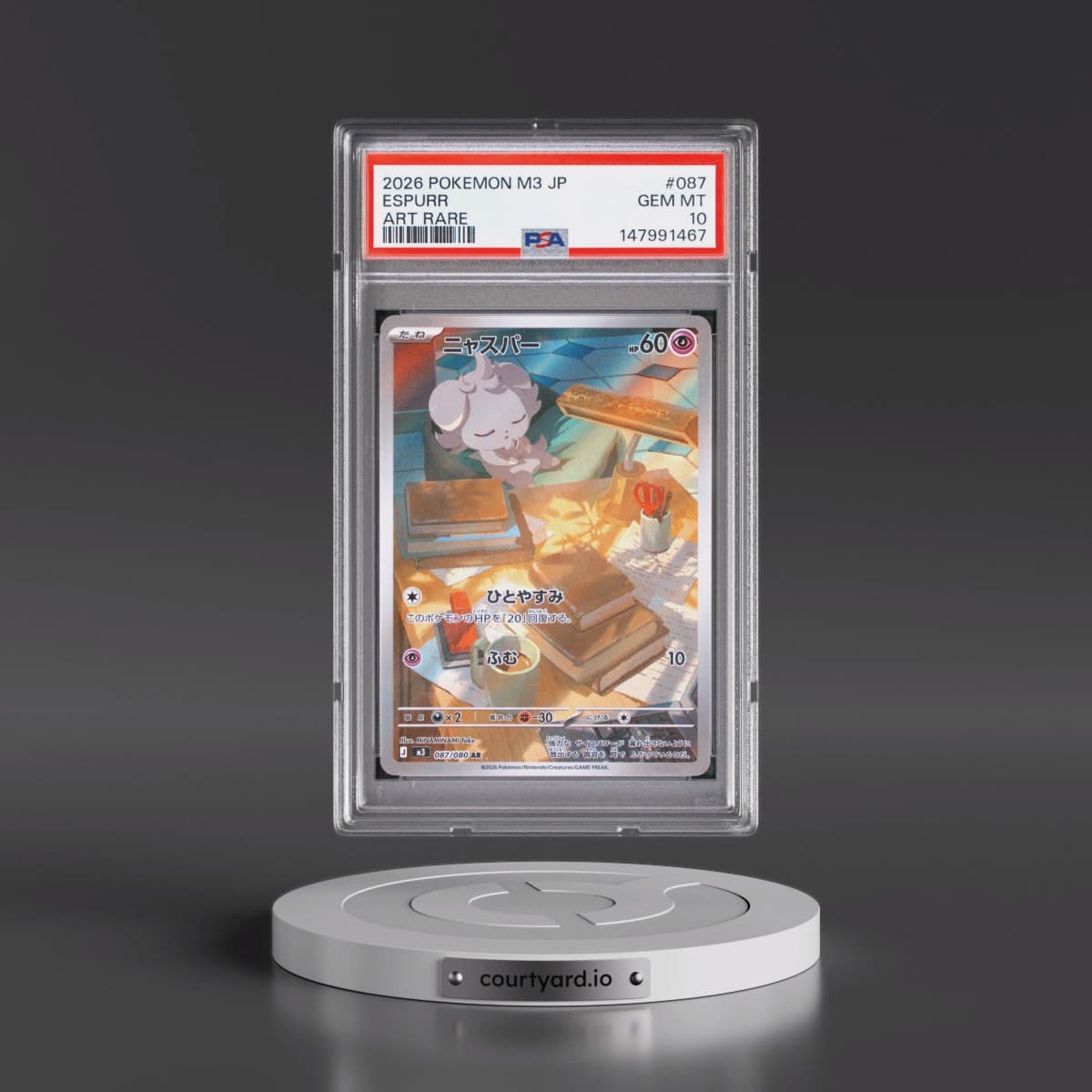 2026 Pokémon M3-Nullifying Zero #087 Espurr - Art Rare (PSA 10 GEM MINT)