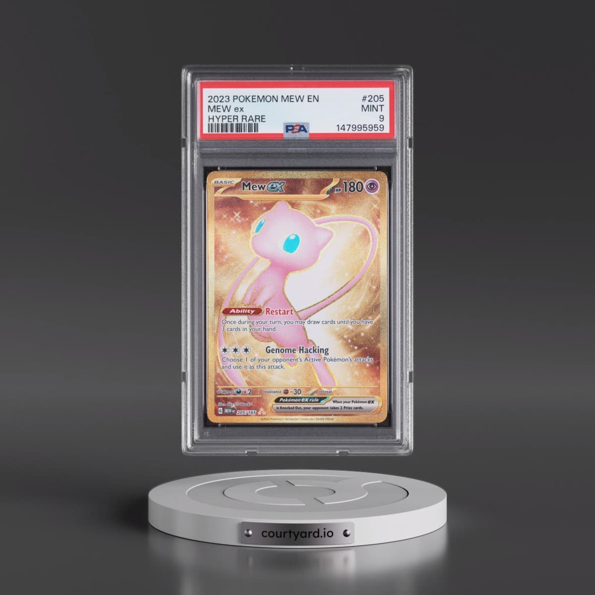 2023 Pokémon Mew EN-151 #205 Mew EX - Holo Hyper Rare (PSA 9 MINT)