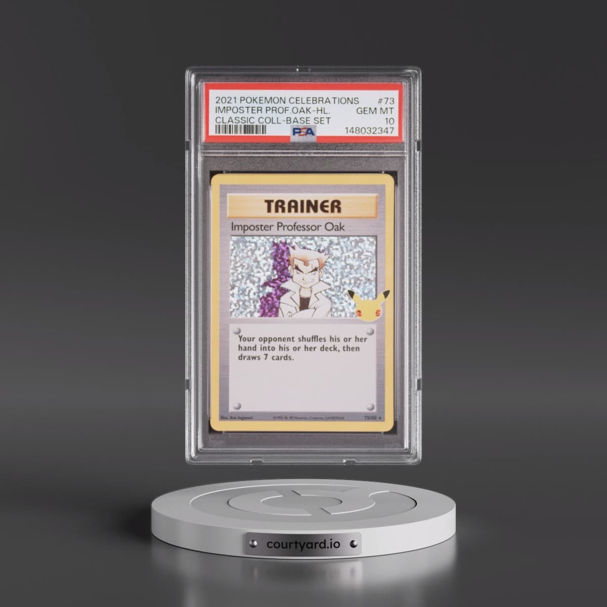 2021 Pokémon Celebrations Classic Collection #73 Imposter Professor Oak - Holo (PSA 10 GEM MINT)