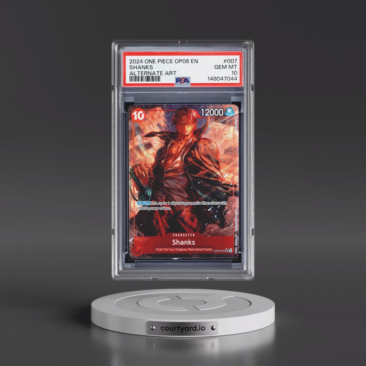 2024 One Piece OP06-Wings of the Captain #007 Shanks - Alternate Art (PSA 10 GEM MINT)