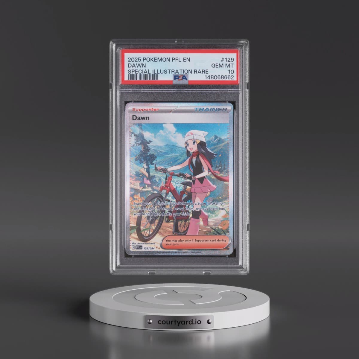 2025 Pokémon Pfl EN-Phantasmal Flames #129 Dawn - Special Illustration Rare (PSA 10 GEM MINT)