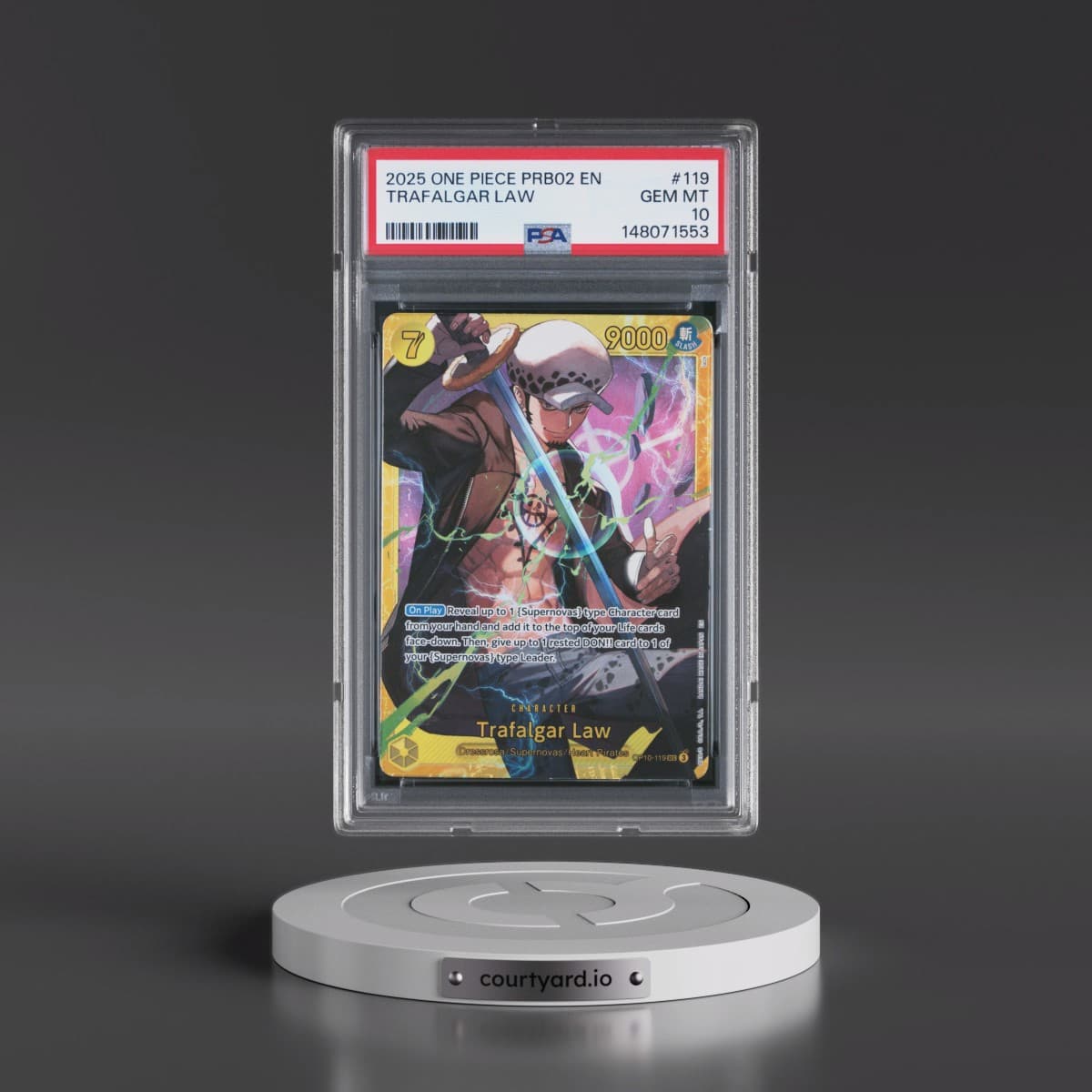 2025 One Piece PRB02-Premium Booster -One Piece Card the Best- Vol.2 #119 Trafalgar Law (PSA 10 GEM MINT)